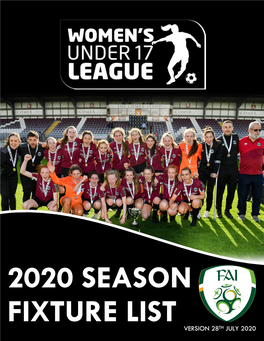 2020 Season Women's Under 17 National League Fixture List Group 2