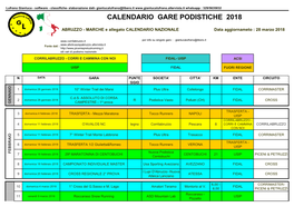 Calendario Gare Podistiche 2018