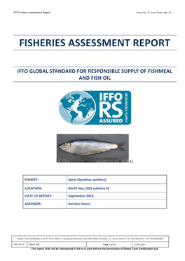 Fisheries Assessment Report