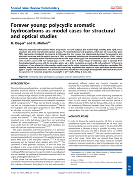 Polycyclic Aromatic Hydrocarbons As Model Cases for Structural and Optical Studies R