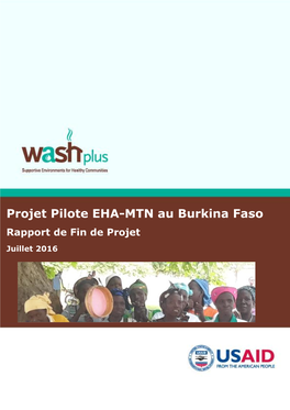 Projet Pilote EHA-MTN Au Burkina Faso Rapport De Fin De Projet Juillet 2016