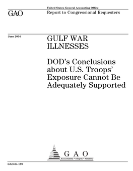 GAO-04-159 Gulf War Illnesses