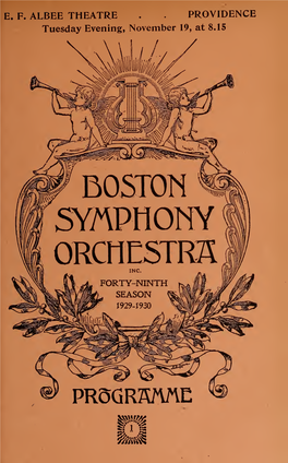 Boston Symphony Orchestra Concert Programs, Season 49,1929-1930