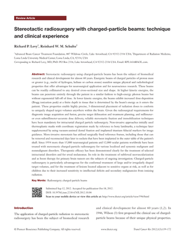 Stereotactic Radiosurgery with Charged-Particle Beams: Technique and Clinical Experience