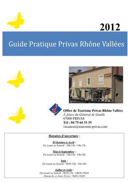 Guide Pratique Privas Rhône Vallées