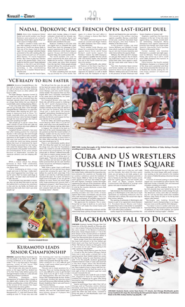 Cuba and US Wrestlers Tussle in Times Square