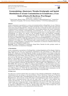 Geomorphology, Quaternary Morpho-Stratigraphy and Spatial