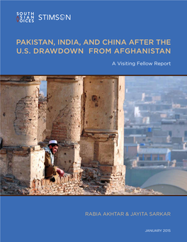 Pakistan, India, and China After the U.S. Drawdown from Afghanistan