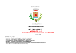 COMUNE Di SERGNANO Provincia Di Cremona PIANO DI GOVERNO