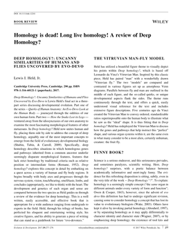 A Review of Deep Homology?