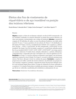 Effects of Nickel-Titanium and Stainless Steel Leveling Wires on the Position of Mandibular Incisors