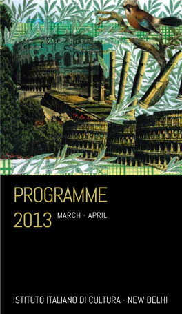 PROGRAMME 2013 March - April