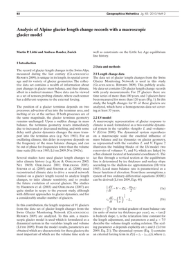 Analysis of Alpine Glacier Length Change Records with a Macroscopic Glacier Model