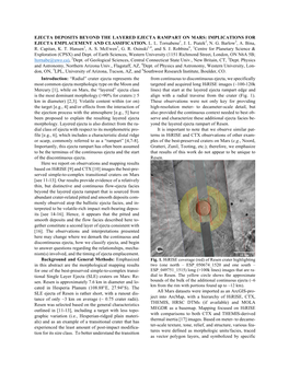 Ejecta Deposits Beyond the Layered Ejecta Rampart on Mars: Implications for Ejecta Emplacement and Classification