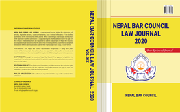 Nepal Bar Council Law Journal