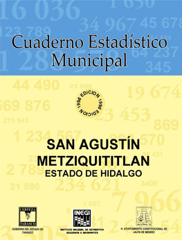 San Agustín Metzquititlán Estado De Hidalgo Cuaderno Estadístico Municipal Edición 1996