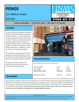 121 Anerley Road Se20 8Aj