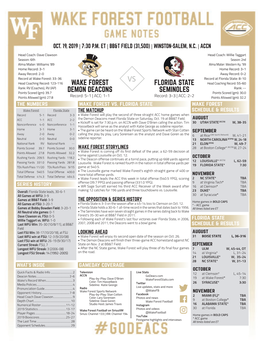 Wake Forest Notes
