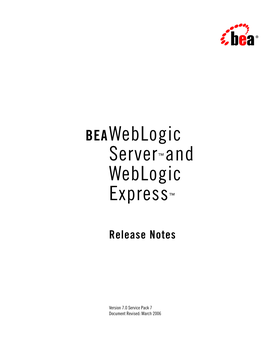 Beaweblogic Server™ and Weblogic Express™