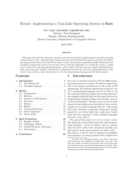 Reenix: Implementing a Unix-Like Operating System in Rust