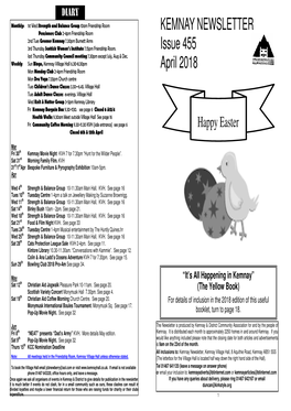 KEMNAY NEWSLETTER Issue 455 April 2018