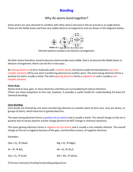 Ionic and Covalent Bonds