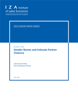 Gender Norms and Intimate Partner Violence