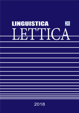 Lin Guistica Le Ttica Linguistica