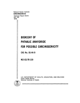 Phthalic Anhydride for Possible Carcinogenicity