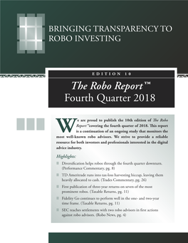 The Robo Report™ Fourth Quarter 2018