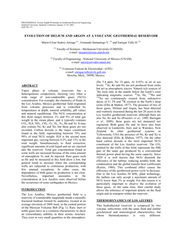 Evolution of Helium and Argon at a Volcanic Geothermal Reservoir