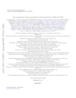 Arxiv:2011.13349V1 [Astro-Ph.EP] 26 Nov 2020