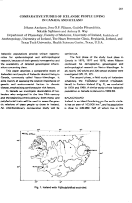 Comparative Studies of Icelandic People Living in Canada and Iceland