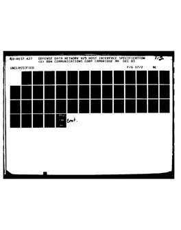 Defense Data Network X.25 Host Interface Specification