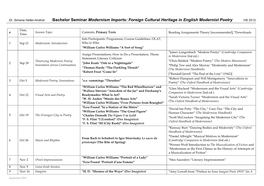 Programme 12 HS BA Modernism SH 121024