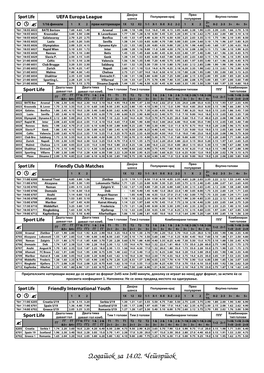 Dodatok Za 14.02. ^Etvrtok