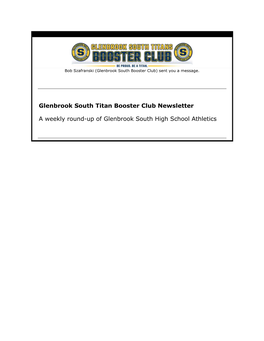 Glenbrook South Titan Booster Club Newsletter a Weekly Round-Up Of