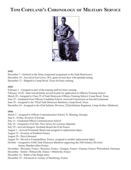 Chronology of Military Service.Indd