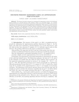 Discrete Periodic Extension Using an Approximate Step Function∗