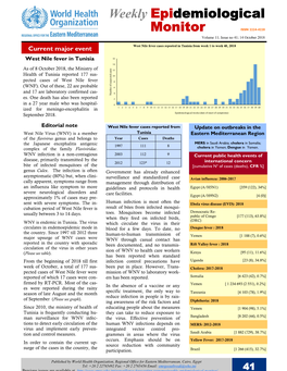 West Nile Fever in Tunisia 16 14