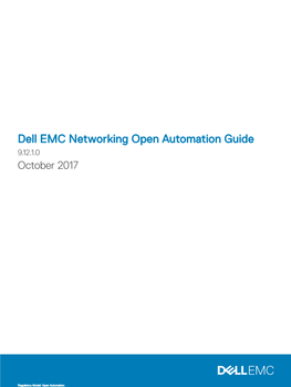 Dell EMC Networking Open Automation Guide 9.12.1.0 October 2017