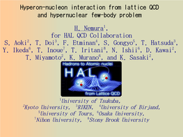 Hyperon-Nucleon Interaction from Lattice QCD and Hypernuclear Few-Body Problem