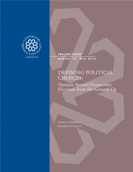 Defining Political Choices: Tunisia's Second Democratic Elections From