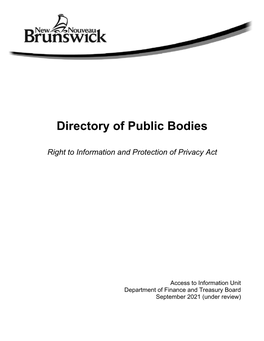 Directory of Public Bodies