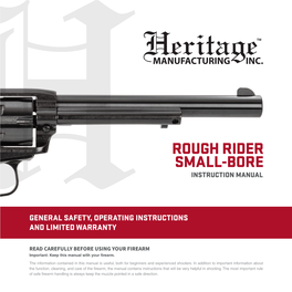 Rough Rider Small-Bore Instruction Manual