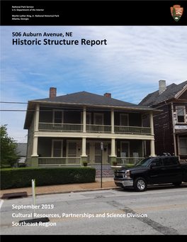 Historic Structure Report: 506 Auburn Avenue, NE, Martin