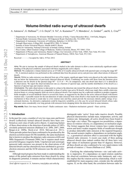 Volume-Limited Radio Survey of Ultracool Dwarfs