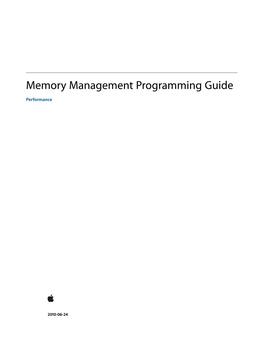 Memory Management Programming Guide