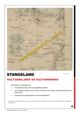 STANGELAND Kart 1855