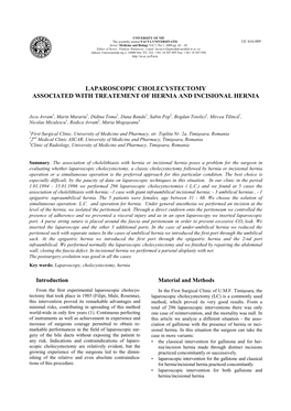 Laparoscopic Cholecystectomy Associated with Treatement of Hernia and Incisional Hernia